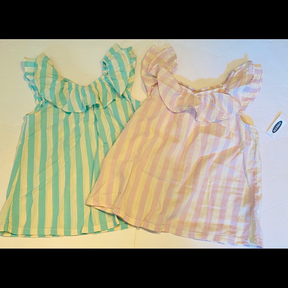 2 NEW Old Navy Striped Blouses Size Medium (8)
